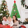 DPKOW 2025 Calendrier de l'Avent pour sapin de Noël à remplir Tissu, 125 x 69 cm Calendrier de l'Avent Tapisserie à suspendre Ré