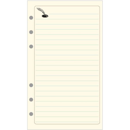 Exacompta 18515E Recharge Notes pour Organiseur Exatime 17 - 44 Feuillets Ivoire
