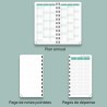 POPRUN Agenda De poche 2025 2026 Semainier 16,5 x 9 cm D'Août 2025 à Déc 2026 - Petit Planner Scolaire 17 Mois avec Couverture S