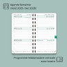 POPRUN Agenda De poche 2025 2026 Semainier 16,5 x 9 cm D'Août 2025 à Déc 2026 - Petit Planner Scolaire 17 Mois avec Couverture S