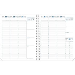 Quo Vadis - Agenda Spiralé 2026 - Euréquart S - Semainier Planning - Français - Impala Noir - 13 mois de décembre à décembre - 2