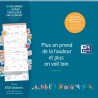 Calendrier Oxford Famille Scolaire 16 Mois 30x30cm 1 Mois sur 2 Pages Année 2025-2026 Bleu