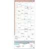 Calendrier Oxford Famille Scolaire 16 Mois 30x30cm 1 Mois sur 2 Pages Année 2025-2026 Bleu