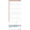 Calendrier Oxford Famille Scolaire 16 Mois 30x30cm 1 Mois sur 2 Pages Année 2025-2026 Bleu