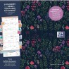 Calendrier Oxford Flowers Scolaire 16 Mois 30x30cm 1 Mois sur 2 Pages Année 2025-2026 Assorti