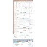 Calendrier Oxford Flowers Scolaire 16 Mois 30x30cm 1 Mois sur 2 Pages Année 2025-2026 Assorti