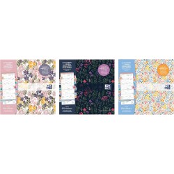Calendrier Oxford Flowers Scolaire 16 Mois 30x30cm 1 Mois sur 2 Pages Année 2025-2026 Assorti