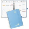 POPRUN Agenda 2025 2026 Semainier 21 x 16,5cm D'Août 2025 à Déc 2026, Planner Vertical Scolaire 17 Mois avec Couverture Rigide S