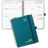 POPRUN Agenda 2025 2026 Semainier 21 x 16,5cm D'Août 2025 à Déc 2026, Planner Vertical Scolaire 17 Mois avec Couverture Rigide S
