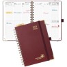 POPRUN Agenda 2025 2026 Semainier 21 x 16,5cm D'Août 2025 à Déc 2026, Planner Vertical Scolaire 17 Mois avec Couverture Rigide S