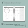POPRUN Agenda 2025 2026 Semainier 21 x 16,5cm D'Août 2025 à Déc 2026, Planner Vertical Scolaire 17 Mois avec Couverture Rigide S