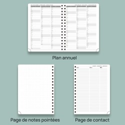 POPRUN Agenda 2025 2026 Semainier 21 x 16,5cm D'Août 2025 à Déc 2026, Planner Vertical Scolaire 17 Mois avec Couverture Rigide S