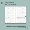 POPRUN Agenda De poche 2025 2026 A6 Semainier 16 x 10,5 cm D'Août 2025 à Déc 2026, Petit Planner Scolaire 17 Mois avec Couvertur