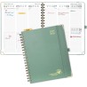 POPRUN Agenda 2025 2026 Semainier 25,5 x 21,5cm D'Août 2025 à Déc 2026, Planner Vertical Scolaire 17 Mois Couverture Rigide Spir