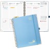 POPRUN Agenda 2025 2026 Semainier 25,5 x 21,5cm D'Août 2025 à Déc 2026, Planner Vertical Scolaire 17 Mois Couverture Rigide Spir