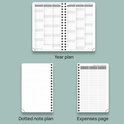 POPRUN Agenda De poche 2025 2026 A6 Semainier 16 x 10,5 cm D'Août 2025 à Déc 2026, Petit Planner Scolaire 17 Mois avec Couvertur