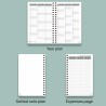 POPRUN Agenda De poche 2025 2026 A6 Semainier 16 x 10,5 cm D'Août 2025 à Déc 2026, Petit Planner Scolaire 17 Mois avec Couvertur