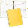 POPRUN Agenda 2025 2026 Semainier 25,5 x 21,5cm D'Août 2025 à Déc 2026, Planner Vertical Scolaire 17 Mois Couverture Rigide Spir