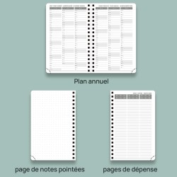 POPRUN Agenda De poche 2025 2026 A6 Semainier 16 x 10,5 cm D'Août 2025 à Déc 2026, Petit Planner Scolaire 17 Mois avec Couvertur