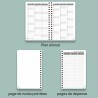 POPRUN Agenda De poche 2025 2026 A6 Semainier 16 x 10,5 cm D'Août 2025 à Déc 2026, Petit Planner Scolaire 17 Mois avec Couvertur