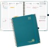 POPRUN Agenda 2025 2026 Semainier 25,5 x 21,5cm D'Août 2025 à Déc 2026, Planner Vertical Scolaire 17 Mois Couverture Rigide Spir