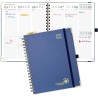POPRUN Agenda 2025 2026 Semainier 25,5 x 21,5cm D'Août 2025 à Déc 2026, Planner Vertical Scolaire 17 Mois Couverture Rigide Spir