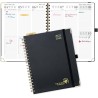 POPRUN Agenda 2025 2026 Semainier 25,5 x 21,5cm D'Août 2025 à Déc 2026, Planner Vertical Scolaire 17 Mois Couverture Rigide Spir