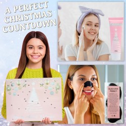 KreativeKraft Calendrier de l'Avent Beauté 2025, Coffret Maquillage, Soins Visage, Compte à Rebours de Noël, Idée Cadeau Femme, 