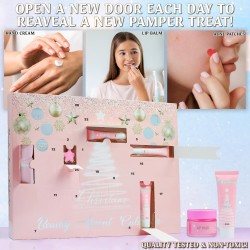 KreativeKraft Calendrier de l'Avent Beauté 2025, Coffret Maquillage, Soins Visage, Compte à Rebours de Noël, Idée Cadeau Femme, 
