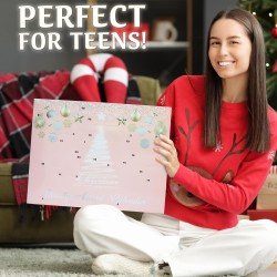 KreativeKraft Calendrier de l'Avent Beauté 2025, Coffret Maquillage, Soins Visage, Compte à Rebours de Noël, Idée Cadeau Femme, 