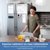 Calendrier Mensuel et Hebdomadaire Magnétique pour Frigo et Petit Tableau Liste de Courses avec 4 Marqueurs et 1 Effaceur, Idéal