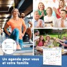 Calendrier Mensuel et Hebdomadaire Magnétique pour Frigo et Petit Tableau Liste de Courses avec 4 Marqueurs et 1 Effaceur, Idéal