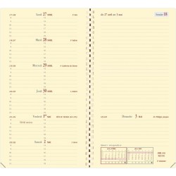 Quo vadis - agenda spiralé 2026 - italnote s prestige - semainier horizontal - français - soho beige - 12 mois 1/2 mi-décembre à
