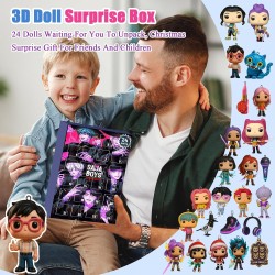 Calendrier de l'Avent K Pop De-mon H-Hunters Merch,KKPop H-Hunters Noël 2025 Avec Compte à Rebours de 24 Jours,K-POP Huntrix Fig