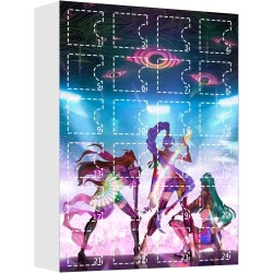Calendrier de l'Avent K Pop De-mon H-Hunters Merch,KKPop H-Hunters Noël 2025 Avec Compte à Rebours de 24 Jours,K-POP Huntrix Fig