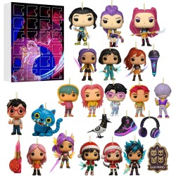Calendrier de l'Avent K Pop De-mon H-Hunters Merch,KKPop H-Hunters Noël 2025 Avec Compte à Rebours de 24 Jours,K-POP Huntrix Fig