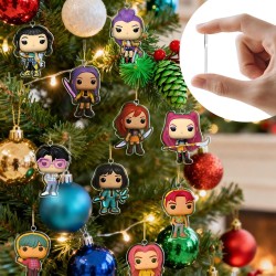 Calendrier de l'Avent K Pop De-mon H-Hunters Merch,KKPop H-Hunters Noël 2025 Avec Compte à Rebours de 24 Jours,K-POP Huntrix Fig