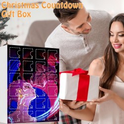 Calendrier de l'Avent K Pop De-mon H-Hunters Merch,KKPop H-Hunters Noël 2025 Avec Compte à Rebours de 24 Jours,K-POP Huntrix Fig