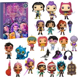 Calendrier de l'Avent K Pop De-mon H-Hunters Merch,KKPop H-Hunters Noël 2025 Avec Compte à Rebours de 24 Jours,K-POP Huntrix Fig