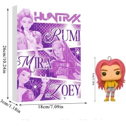 Calendrier de l'Avent K Pop De-mon H-Hunters Merch,KKPop H-Hunters Noël 2025 Avec Compte à Rebours de 24 Jours,K-POP Huntrix Fig