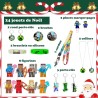 Calendriers de l'avent avec 24 Poupées Cadeaux,Calendrier de L'avent 2025 Enfant,Calendrier de l'avent Fille Garcon,Calendrier A