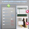 Lot de 2 Tableaux Magnétiques Frigo (1 Imprimer Planning Semaine + 1 Vierge Transparent) - 30x20 cm - Avec Marqueur à Craie Liqu