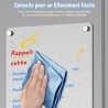 Lot de 2 Tableaux Magnétiques Frigo (1 Imprimer Planning Semaine + 1 Vierge Transparent) - 30x20 cm - Avec Marqueur à Craie Liqu