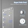 Lot de 2 Tableaux Magnétiques Frigo (1 Imprimer Planning Semaine + 1 Vierge Transparent) - 30x20 cm - Avec Marqueur à Craie Liqu