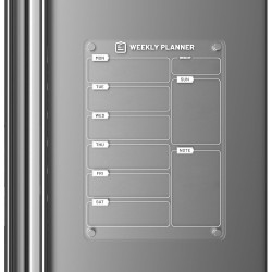 Tableau Magnetique Frigo 30 x 20 cm Planning Semaine Effaçable Transparent en Acrylique Planificateur Hebdomadaire - Anglais