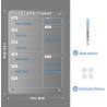 Tableau Magnetique Frigo 30 x 20 cm Planning Semaine Effaçable Transparent en Acrylique Planificateur Hebdomadaire - Anglais
