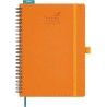Bezend agenda 2026 semainier a5 21 x 15,5 cm, janvier à décembre 2026 (12 mois) avec spirale couverture souple en cuir pu, orang