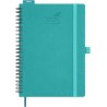 BEZEND Agenda 2026 Semainier A5 21 x 15,5 cm, janvier à décembre 2026 (12 mois) avec Spirale Couverture Souple en Cuir PU, Turqu