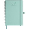BEZEND Agenda 2026 Semainier A5 21 x 15,5 cm, janvier à décembre 2026 (12 mois) avec Spirale Couverture Souple en Cuir PU, Vert 