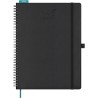 BEZEND Agenda 2026 Semainier A4 28 x 22 cm, janvier à décembre 2026 (12 mois) avec Spirale Couverture Souple en Cuir PU, Noir